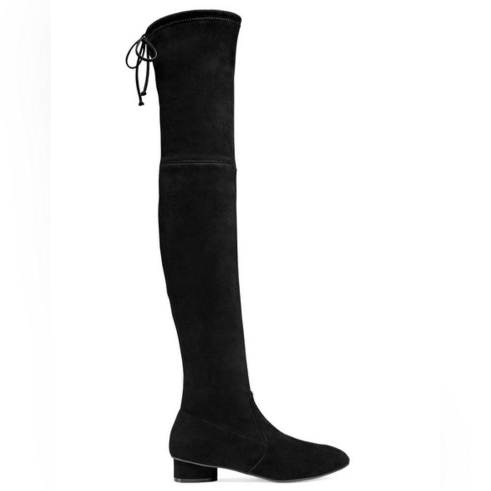 Stuart Weitzman Quebecland black Suede Over-The-Knee thigh high Boots,‎ size 10
